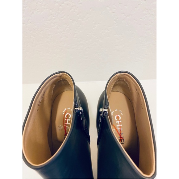 Chanel Gray and Black Short Booties - Picture 9 of 11